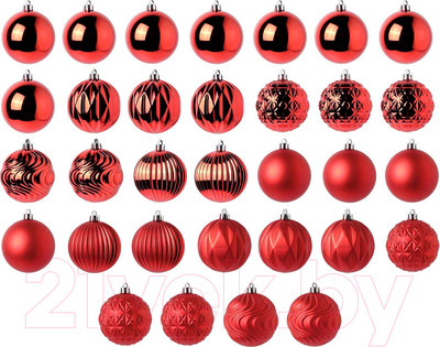 Набор елочных игрушек Swed house Vintertid 34.56.7651 (красный)