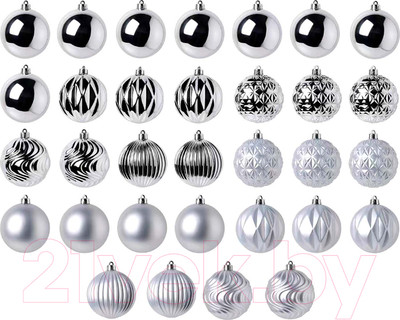 Набор елочных игрушек Swed house Vintertid 34.56.9271 (серебристый)