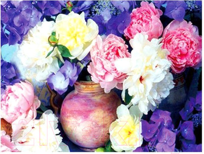Набор алмазной вышивки Darvish Красивый букет пионов / DV-9514-5