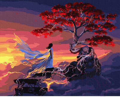 Набор алмазной вышивки Darvish Девушка у дерева. Фэнтези / DV-9516-10