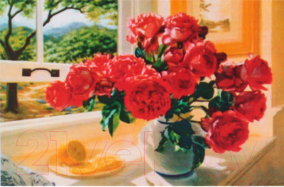 Набор алмазной вышивки Darvish Букет цветов у окна / DV-9516-13
