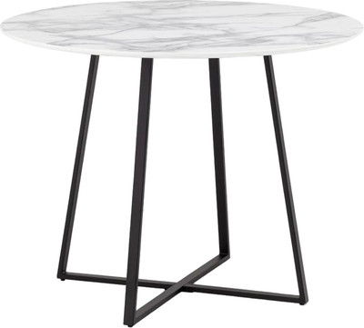 Обеденный стол Stool Group Дакота 100x100 / FDC8004 wh/marble (белый мрамор)