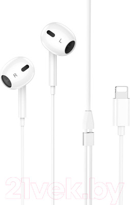 Наушники-гарнитура Hoco M111 Max iPhone (белый)