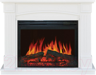 Каминокомплект Смолком Boston MB/JUP/SYM26 + Jupiter FX N Black (бьянко белый)