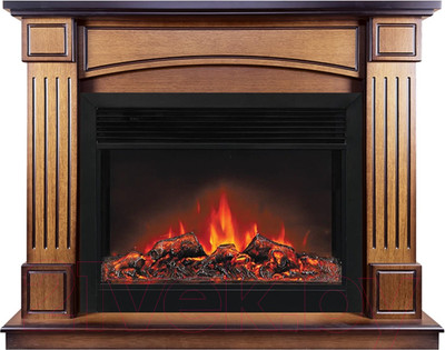 Каминокомплект Смолком Boston MB/JUP/SYM26 + Moonblaze Deluxe-s BL LT (дуб антик)