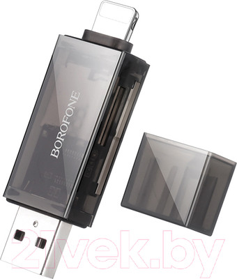 Картридер Borofone DHB03 USB 2.0/iPhone (черный)