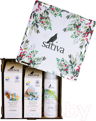 Набор косметики для лица и тела Sativa Зимняя мягкость
