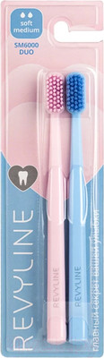 Набор зубных щеток Revyline Duo SM6000 / 6999 (2шт, розовый/голубой)