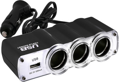 Разветвитель в прикуриватель Skyway S02301007 (черный)