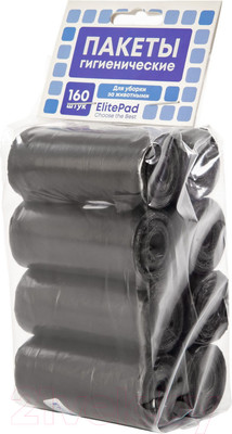 Пакеты для выгула собак ElitePad Standart / 6894/EP (8x20шт, черный)
