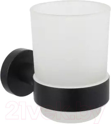 Стакан для зубной щетки и пасты Aquatek Вега AQ4004MB (черный матовый)