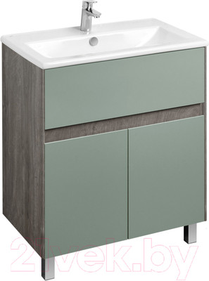 Тумба с умывальником Акватон Форест 75 / 1A2783K0FR9C0 (дуб рошелье/сумеречный голубой)