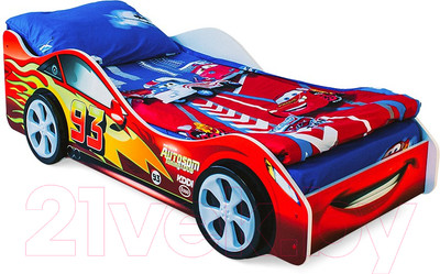 Стилизованная кровать детская Бельмарко Тачка / 512 (красный)