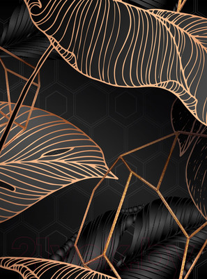 Фотообои листовые Vimala Векторные листья 16 (270x200)