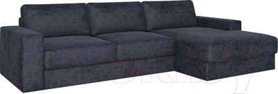 Диван угловой Rivalli Дискавери + оттоманка правая (Sher Graphite)