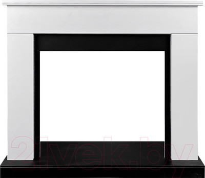 Портал для камина Смолком Detroit MB/JUP/SYM26 (бьянко белый/черный)