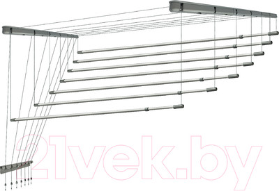 Сушилка для белья Comfort Alumin Group Потолочная 7 прутьев Silver Style Telescop 140-250см (алюминий)
