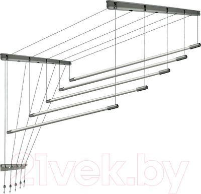 Сушилка для белья Comfort Alumin Group Потолочная 5 прутьев Silver Style 220см (алюминий/серебристый)