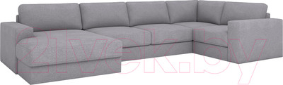 Диван П-образный Rivalli Дискавери + оттоманка левая + угловая секция + кресло секц. (Bravo Grey)