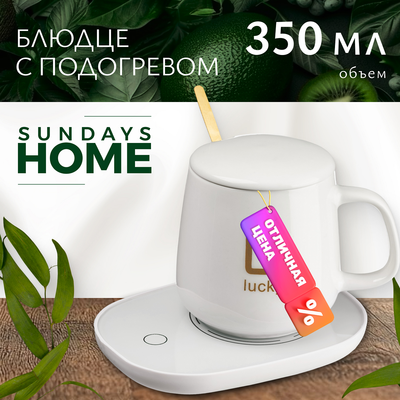 Набор для чая/кофе Sundays Home TBD0576531401B (с подогревом)