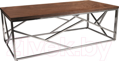 Журнальный столик Signal Escada A 120x60x40 (орех/серебряный)