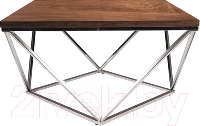 Журнальный столик Signal Silver A 80x80 (орех/серебряный)