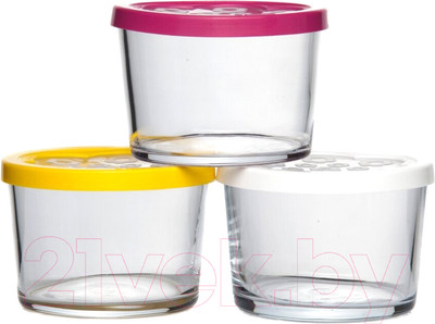Набор емкостей для хранения Pasabahce Бейзик 98740/1113701 (3шт)