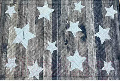 Коврик грязезащитный Multy Home Rambo-Lima 43x63 / SH50001583 (серый/бежевый/звезды)