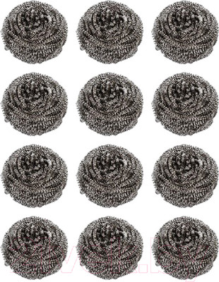 Набор губок для мытья посуды Laima 606658 (12шт, металлические)