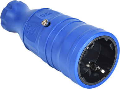 Розетка штепсельная IEK Omega OM-KR20-16-20-P1-00-K07 (синий)