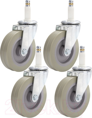 Колеса для уборочной тележки Brabix 99мм / 605381 (4шт)