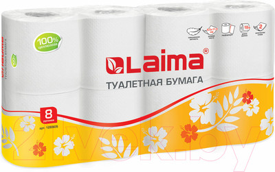 Туалетная бумага Laima 126905 (белый)