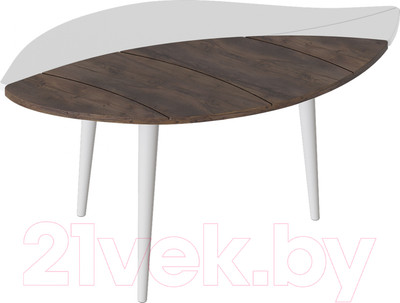 Журнальный столик Мебельград №17 (белый матовый/таксония)