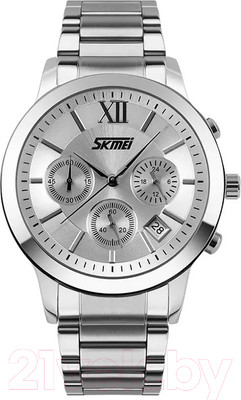 Часы наручные мужские Skmei 9097 (серебристый)