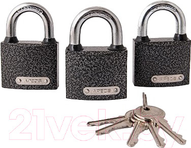 Набор замков навесных Apecs PD-01-50-Blister (3Locks+5Keys)