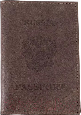 Обложка на паспорт Poshete 604-117K/NPK-BWB (коричневый)