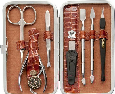 Набор для маникюра Zinger MSFE-201 (коричневый)