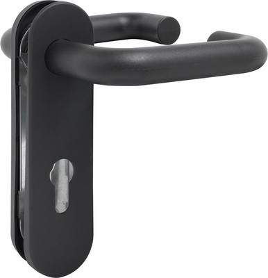 Ручка дверная Стандарт Строитель 1303 (50-90) (черный)
