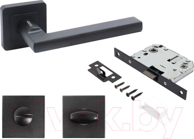 Ручка дверная Аллюр АРТ Венсан BL+L7050S BL+BK-S1 BL (26150/S7050)