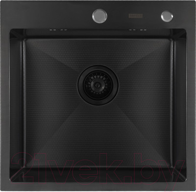 Мойка кухонная Arfeka Eco AR PVD Nano Decor 50x50 (черный)