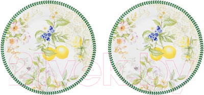 Набор тарелок Elan Gallery Лимоны / 420179