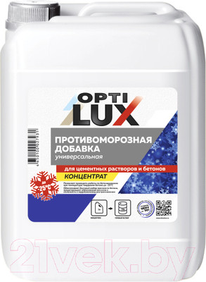 Противоморозная добавка Оптилюкс Для бетона концентрат (10л)
