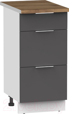 Шкаф-стол кухонный Интермебель Микс Топ ШСР 850-23-600 (графит серый/дуб флагстаф темный)