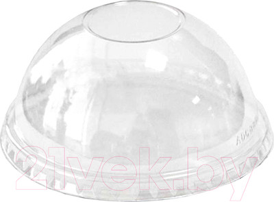 Набор крышек для стаканов Паксервис ПЭТ с отверстием / 284966 (150шт, прозрачный)