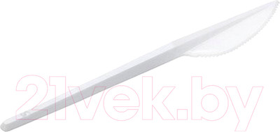 Набор одноразовых ножей Паксервис Компакт 165мм / 284509 (300шт, белый)