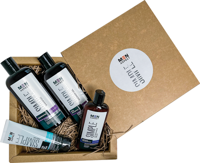 Набор косметики для лица и волос Modum Men Aspect Simple №1 Шампунь+Гель+Бальзам п/бритья+Гель д/лица