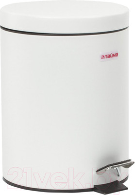 Мусорное ведро Laima Classic / 604947 (5л, белый глянцевый)