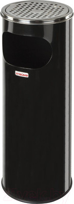 Урна уличная Laima Professional / 606298 (18л, черный/нержавеющая сталь)