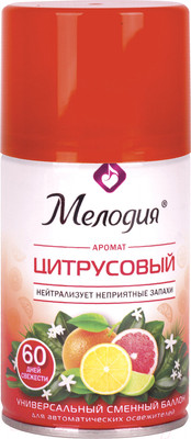 Сменный блок для освежителя воздуха Мелодия Цитрусовый (250мл)