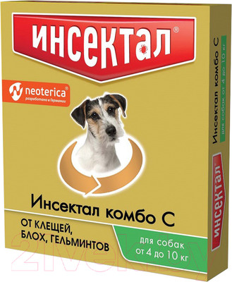 Капли от паразитов Инсектал Комбо для собак 4-10кг / N204